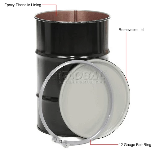 Flash Sale 🛒 Global Industrial Carbon Steel Drum 55 Gallon Open Head with Epoxy Phenolic Lining 👏 11 Flash Sale 🛒 Global Industrial Carbon Steel Drum 55 Gallon Open Head with Epoxy Phenolic Lining 👏 - Image 11