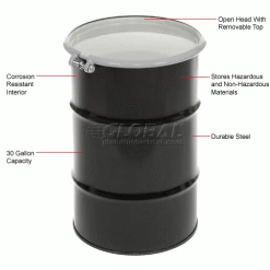 Discount 🛒 Global Industrial Carbon Steel Drum 30 Gallon Open Head with Epoxy Phenolic Lining 😍 21 Discount 🛒 Global Industrial Carbon Steel Drum 30 Gallon Open Head with Epoxy Phenolic Lining 😍 -Containers shop 795275 1wco 1