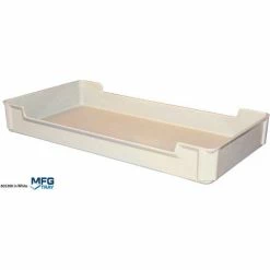 Hot Sale 👏 MFG Tray Molded Fiberglass Stacking Ventilation Tray with Drop Sides 30 3/8" x 15 7/8" x 4 1/8" White 🧨