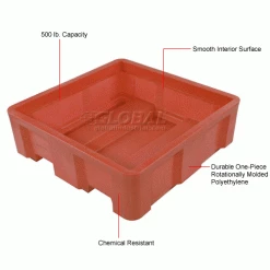 Cheap 🥰 Dandux Forkliftable Single Wall Skid Bulk Container 512167R - 36" x 19-1/2" x 23-1/2", Red ✨ -Containers shop 809108RD 1wco