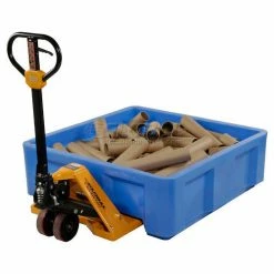 Budget ⭐ Dandux Forkliftable Single Wall Skid Bulk Container 512177 - 62" x 62" x 21", Blue 🤩 -Containers shop 809110BL 08 1