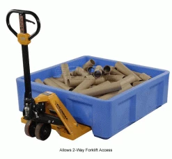 Top 10 🔥 Dandux Forkliftable Single Wall Skid Bulk Container 512168 - 40" x 37" x 38", Blue ⭐ -Containers shop 809110BL 3wco