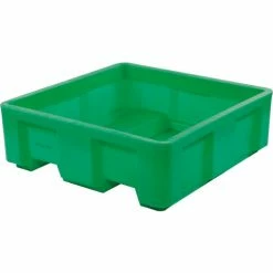 Flash Sale ⌛ Dandux Forkliftable Single Wall Skid Bulk Container 51-2180GREEN - 44" x 25" x 17-1/2", Green 💯