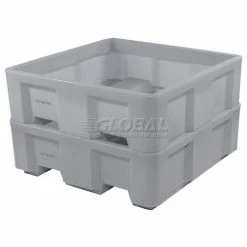 New 🎉 Dandux Forkliftable Single Wall Skid Bulk Container 512165A - 36" x 19-1/2" x 17-1/2", Gray 😀 -Containers shop 809110GY 03 1