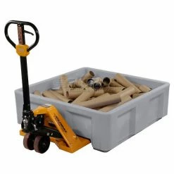 Buy 😉 Dandux Forkliftable Single Wall Skid Bulk Container 51-2143GY - 48" x 48" x 26", Gray 🌟 -Containers shop 809110GY 08