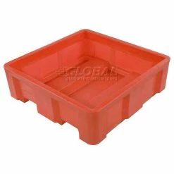 Cheap 🥰 Dandux Forkliftable Single Wall Skid Bulk Container 512167R - 36" x 19-1/2" x 23-1/2", Red ✨ -Containers shop 809110RD 01