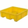 Best Pirce 🧨 Dandux Forkliftable Single Wall Skid Bulk Container 512165Y - 36" x 20" x 17-1/2", Yellow 🎉