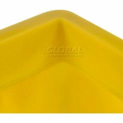 Best Pirce 🧨 Dandux Forkliftable Single Wall Skid Bulk Container 512165Y - 36" x 20" x 17-1/2", Yellow 🎉 -Containers shop 809110YL 05
