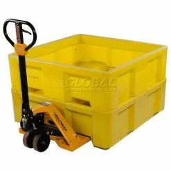 Best Pirce 🧨 Dandux Forkliftable Single Wall Skid Bulk Container 512165Y - 36" x 20" x 17-1/2", Yellow 🎉 -Containers shop 809110YL 06