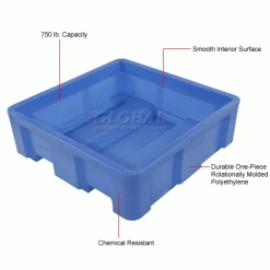 Top 10 🔥 Dandux Forkliftable Single Wall Skid Bulk Container 512168 - 40" x 37" x 38", Blue ⭐ -Containers shop 809114BL 1wco