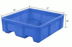 Top 10 🔥 Dandux Forkliftable Single Wall Skid Bulk Container 512168 - 40" x 37" x 38", Blue ⭐ -Containers shop 809114BL dim