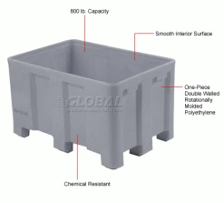 Flash Sale โจ Dandux Forkliftable Double Wall Skid Bulk Container 51-2120A - 36" x 26" x 22", Gray ๐ 21 Flash Sale โจ Dandux Forkliftable Double Wall Skid Bulk Container 51-2120A - 36" x 26" x 22", Gray ๐ -Containers shop 809118GY 1wco