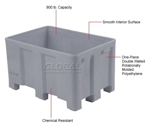 Flash Sale โจ Dandux Forkliftable Double Wall Skid Bulk Container 51-2120A - 36" x 26" x 22", Gray ๐ 9 Flash Sale โจ Dandux Forkliftable Double Wall Skid Bulk Container 51-2120A - 36" x 26" x 22", Gray ๐ - Image 9