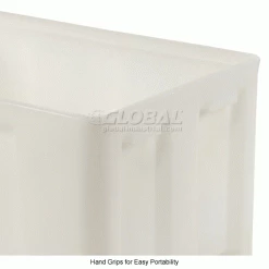 Flash Sale 🛒 Dandux Forkliftable Double Wall Skid Bulk Container 512110N - 36" x 26" x 16-1/2", White 👏 -Containers shop 809118WH 2wco