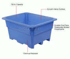 Flash Sale 🥰 Dandux Pallet Container 51-2030U - 52"L x 42"W x 30"H Single Wall, Blue 🤩 -Containers shop 809205BL 1wco