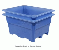 Flash Sale 🥰 Dandux Pallet Container 51-2030U - 52"L x 42"W x 30"H Single Wall, Blue 🤩 -Containers shop 809205BL 2wco
