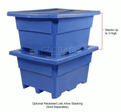Flash Sale 🥰 Dandux Pallet Container 51-2030U - 52"L x 42"W x 30"H Single Wall, Blue 🤩 -Containers shop 809205BL 3wco
