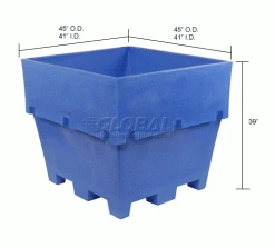 Best Pirce 💯 Dandux Pallet Container 51-2037U - 45"L x 45"W x 39"H Single Wall, Blue 😉 7 Best Pirce 💯 Dandux Pallet Container 51-2037U - 45"L x 45"W x 39"H Single Wall, Blue 😉 -Containers shop 809212BL dim