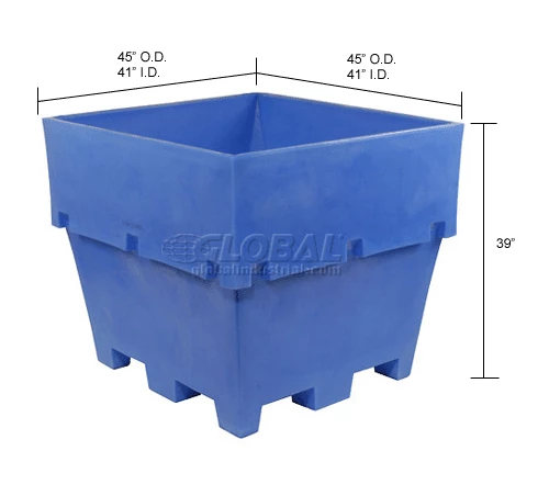 Best Pirce 💯 Dandux Pallet Container 51-2037U - 45"L x 45"W x 39"H Single Wall, Blue 😉 4 Best Pirce 💯 Dandux Pallet Container 51-2037U - 45"L x 45"W x 39"H Single Wall, Blue 😉 - Image 4