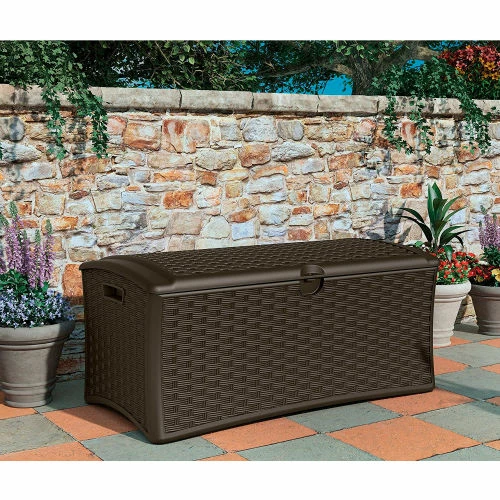 Brand new ⭐ Suncast DBW7000 Resin Wicker Outdoor Storage Deck Box 71.7 Gallon 47-1/2"L x 23-1/2"W x 21-1/2"H 🧨 1 Brand new ⭐ Suncast DBW7000 Resin Wicker Outdoor Storage Deck Box 71.7 Gallon 47-1/2"L x 23-1/2"W x 21-1/2"H 🧨