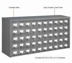 Outlet 🌟 Global Industrial™ Steel Storage Drawer Cabinet - 50 Drawers 36"W x 9"D x 17-3/4"H ✨ -Containers shop 986103 1wco