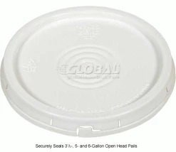 Best Pirce 🔥 Vestil Tear-Tab Lid LID-54-PWT for 3½, 5 & 6 Gallon Open Head Pails - White 😀 -Containers shop 987430 2wco