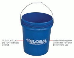 Cheapest 😉 Global Industrial™ 5 Gallon Open Head Plastic Pail with Steel Handle - Blue 🥰 -Containers shop 988980IN 1wco
