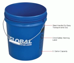 Cheapest 😉 Global Industrial™ 5 Gallon Open Head Plastic Pail with Steel Handle - Blue 🥰 -Containers shop 988980IN 2wco