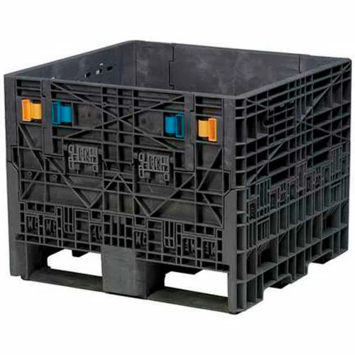 New ❤️ Buckhorn BN3230252010000 Folding Bulk Shipping Container - 32"L x 30"W x 25"H, 1800 Lb. Cap. Black ✨ 1 New ❤️ Buckhorn BN3230252010000 Folding Bulk Shipping Container - 32"L x 30"W x 25"H, 1800 Lb. Cap. Black ✨
