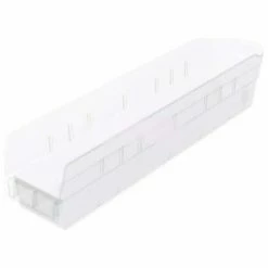 Deals 🧨 Akro-Mils Plastic Nesting Storage Shelf Bin 30128 - 4-1/8"W x 17-7/8"D x 4"H Clear - Pkg Qty 12 🥰