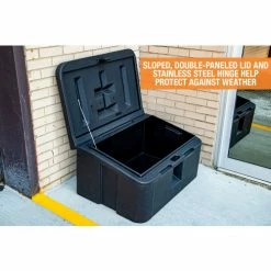 Coupon ⌛ Buyers Products Buyer Products Poly Salt Storage Box 9031105 - 350 Lbs. Capacity 36"L x 24"W x 20"H, Black 👍 7 Coupon ⌛ Buyers Products Buyer Products Poly Salt Storage Box 9031105 - 350 Lbs. Capacity 36"L x 24"W x 20"H, Black 👍 -Containers shop AMZ GalleryImg 9031105 1500x1000 Slope Double Panel Lids