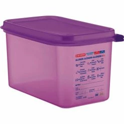Cheap 🌟 Araven 61392 - Food Container, Anti-Allergen, W/Lid, Polypropylene, 4.5 Qt., 1/4 Size, Purple - Pkg Qty 6 🎁