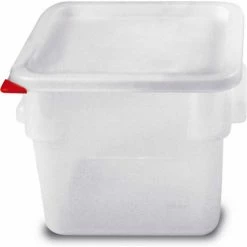 Promo 😀 Araven 91862 - Food Storage Container W/Lid, Polycarbonate, 6.3 Qt., Colorclip®, Transparent - Pkg Qty 6 😉