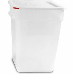 Best Sale 🌟 Araven 91866 - Food Storage Container W/Lid, Polycarbonate, 23.2 Qt., Colorclip®, Transparent - Pkg Qty 6 🧨