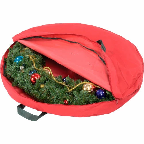 Outlet 👍 Honey-Can-Do Holiday 30" Zipper Canvas Wreath Storage, Red/Pine Green - Pkg Qty 2 ✔️ 1 Outlet 👍 Honey-Can-Do Holiday 30" Zipper Canvas Wreath Storage, Red/Pine Green - Pkg Qty 2 ✔️