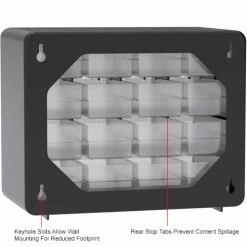 Budget 🥰 Akro-Mils Plastic Drawer Parts Cabinet 10116 - 10-1/2"W x 6-3/8"D x 8-1/2"H, Black, 16 Drawers 😉 -Containers shop B1603775 2wco