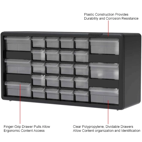 Promo 😍 Akro-Mils Plastic Drawer Parts Cabinet 10126 - 20"W x 6-3/8"D x 10-1/4"H, Black, 26 Drawers 🔔 6 Promo 😍 Akro-Mils Plastic Drawer Parts Cabinet 10126 - 20"W x 6-3/8"D x 10-1/4"H, Black, 26 Drawers 🔔 - Image 6