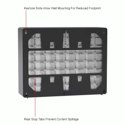 Brand new ❤️ Akro-Mils Plastic Drawer Parts Cabinet 10164 - 20"W x 6-3/8"D x 15-13/16"H, Black, 64 Drawers ✔️ -Containers shop B1603779IN 2wco