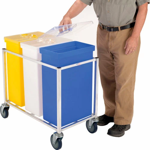 New ๐ Winholt® 148PIB-Triple Ingredient Bin Cart, Aluminum Cart w/3 Polyethylene Bins ๐งจ 5 New ๐ Winholt® 148PIB-Triple Ingredient Bin Cart, Aluminum Cart w/3 Polyethylene Bins ๐งจ - Image 5