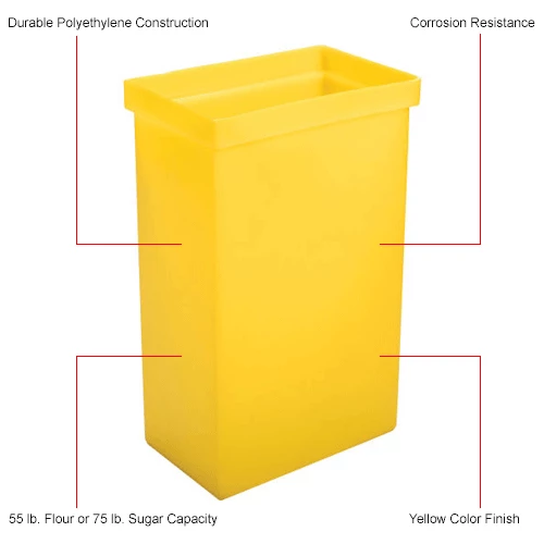 Top 10 ๐งจ Winholt® 148BIN-YW, Ingredient Bin, Polyethylene, 14-5/8"L x 9-1/4"W x 23-1/4"H, Yellow ๐ 6 Top 10 ๐งจ Winholt® 148BIN-YW, Ingredient Bin, Polyethylene, 14-5/8"L x 9-1/4"W x 23-1/4"H, Yellow ๐ - Image 6