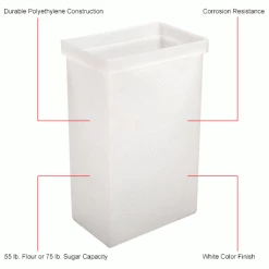 Budget 🧨 Winholt® 148BIN-WH, Ingredient Bin, Polyethylene, 14-5/8"L x 9-1/4"W x 23-1/4"H, White ⌛ -Containers shop B1646663IN 1wco