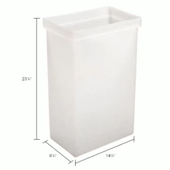 Budget 🧨 Winholt® 148BIN-WH, Ingredient Bin, Polyethylene, 14-5/8"L x 9-1/4"W x 23-1/4"H, White ⌛ -Containers shop B1646663IN dim