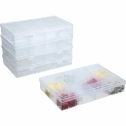 Best Sale 🧨 Durham Mfg. Durham Large Plastic Compartment Box LP16-CLEAR - 16 Compartments, 13-1/8x9x2-5/16 - Pkg Qty 5 🌟 -Containers shop B169941 06
