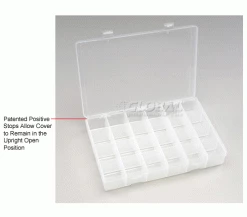 Wholesale 👏 Durham Mfg. Durham Large Plastic Compartment Box LP24-CLEAR - 24 Compartments, 13-1/8x9x2-5/16 - Pkg Qty 5 🎉 -Containers shop B169943 2wco