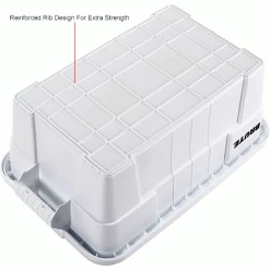 Flash Sale 😉 Rubbermaid 14 Gallon Brute Tote with Lid FG9S3000WHT - 27-1/2 x 16-3/4 x 10-3/4 - White - Pkg Qty 6 🌟 -Containers shop B2050495IN 2wco