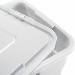 Flash Sale 😉 Rubbermaid 14 Gallon Brute Tote with Lid FG9S3000WHT - 27-1/2 x 16-3/4 x 10-3/4 - White - Pkg Qty 6 🌟 -Containers shop B2050495 06