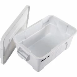 Flash Sale 😉 Rubbermaid 14 Gallon Brute Tote with Lid FG9S3000WHT - 27-1/2 x 16-3/4 x 10-3/4 - White - Pkg Qty 6 🌟 -Containers shop B2050495 07
