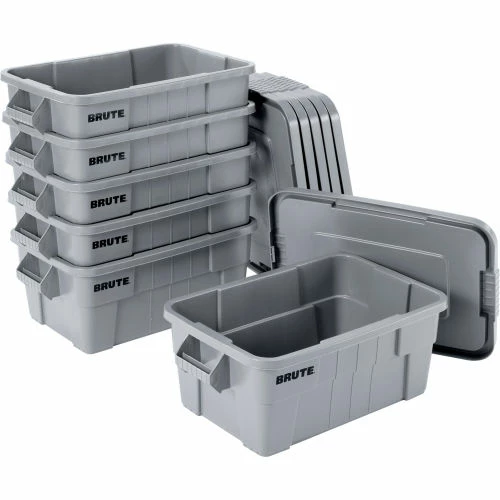 Brand new 🔔 Rubbermaid 14 Gallon Brute Tote with Lid FG9S3000GRAY - 27-1/2 x 16-3/4 x 10-3/4 - Gray - Pkg Qty 6 ❤️ 4 Brand new 🔔 Rubbermaid 14 Gallon Brute Tote with Lid FG9S3000GRAY - 27-1/2 x 16-3/4 x 10-3/4 - Gray - Pkg Qty 6 ❤️ - Image 4