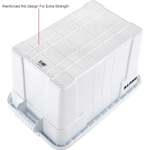 Promo 🛒 Rubbermaid 20 Gallon Brute Tote with Lid FG9S3100WHT - 27-7/8 x 17-3/8 x 15-1/8 - White - Pkg Qty 6 ⌛ 17 Promo 🛒 Rubbermaid 20 Gallon Brute Tote with Lid FG9S3100WHT - 27-7/8 x 17-3/8 x 15-1/8 - White - Pkg Qty 6 ⌛ - Image 17