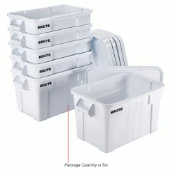 Promo 🛒 Rubbermaid 20 Gallon Brute Tote with Lid FG9S3100WHT - 27-7/8 x 17-3/8 x 15-1/8 - White - Pkg Qty 6 ⌛ 32 Promo 🛒 Rubbermaid 20 Gallon Brute Tote with Lid FG9S3100WHT - 27-7/8 x 17-3/8 x 15-1/8 - White - Pkg Qty 6 ⌛ -Containers shop B2050544IN 4wco